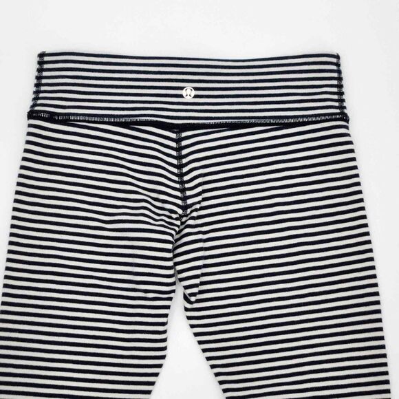 Lululemon 8 Wunder Under Crop High Rise Full On Luxtreme 21 Legging Stripe Black - Picture 6 of 10